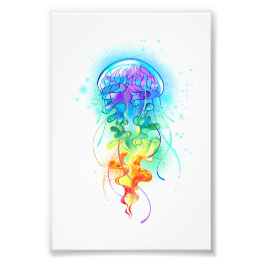 レインボークラゲ フォトプリント            (正面)