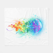 レインボークラゲ フリースブランケット (正面(横))