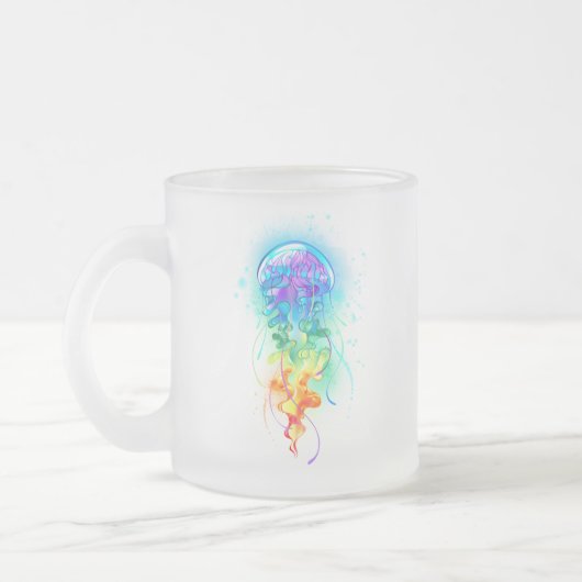 レインボークラゲ フロストグラスマグカップ (左)