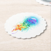 レインボークラゲ ペーパーコースター (アングル)