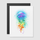 レインボークラゲ マグネット招待状 (正面/裏面)