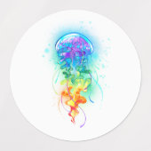 レインボークラゲ ラベル (デザイン2)