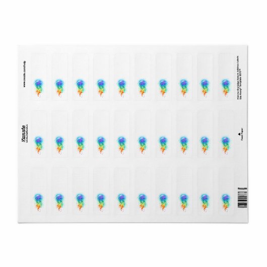 レインボークラゲ ラベル (フルシート)