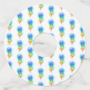 レインボークラゲ ワイングラスタグ