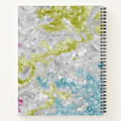 レインボークラッシュフォイルモノグラムのシックガーリースクール ノートブック (裏面)