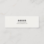 レインボークリスタルエレガントイヤリングホルダーディスプレイ スキニー名刺 (裏面)