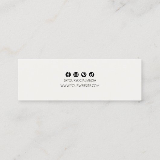 レインボークリスタルエレガントイヤリングホルダーディスプレイ スキニー名刺 (裏面)