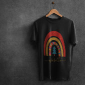 レインボークリスマスカラフルかわいいおもしろいパーソナライズされたT Tシャツ