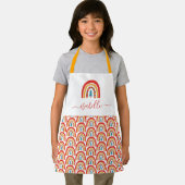 レインボークリスマスカラフルかわいいおもしろい パーソナライズされた エプロン (インサイチュ)