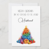 レインボークリスマスカーパーソナライズされたド シーズンカード (正面)