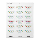 レインボークリスマスツリーズラベル ラベル (フルシート)