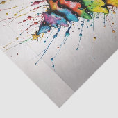 レインボークリスマスツリー油スプラッシュデクページ紙 薄葉紙 (詳細)