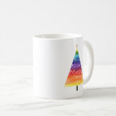 レインボークリスマスツリー コーヒーマグカップ (正面右)