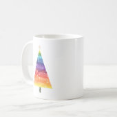 レインボークリスマスツリー コーヒーマグカップ (正面左)