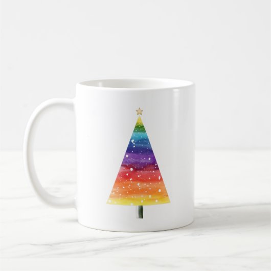 レインボークリスマスツリー コーヒーマグカップ (左)