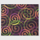 レインボークリスマスパターン ラッピングペーパー (フラット)