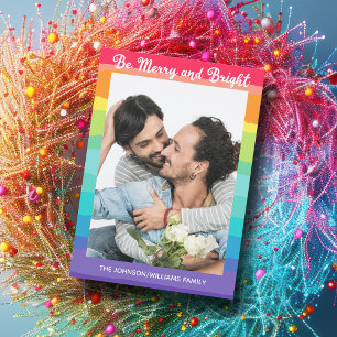 レインボークリスマスベメリーーと明るいLGBTQの写真 シーズンカード