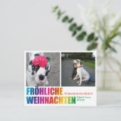 レインボークリスマスポストカード ポストカード (スタンド正面)