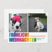 レインボークリスマスポストカード ポストカード (正面/裏面)