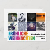 レインボークリスマスポストカード ポストカード (正面/裏面)