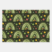 レインボークリスマスラッピング紙シート ラッピングペーパーシート (正面3)
