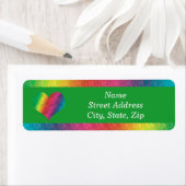 [レインボークリン結婚クルの]カラフルハートグリーン ラベル (インサイチュ)