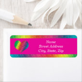 [レインボークリン結婚クルの]カラフルハートピンク ラベル (インサイチュ)