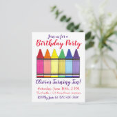 レインボークレイオンズアーティストアートチャイルドバースデーパーティー インビテーションポストカード (スタンド正面)