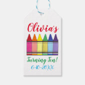 レインボークレイオンズアーティストアートチャイルドバースデーパーティー ギフトタグ (正面)