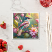 レインボークレステッドジェイファンタジーバード スタンダードカクテルナプキン (インサイチュ)