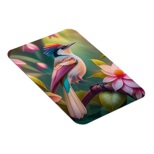 レインボークレステッドジェイファンタジーバード マグネット (右側)