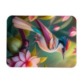 レインボークレステッドジェイファンタジーバード マグネット (横)