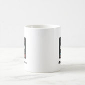 レインボークレヨンアップルブラックバッジ最高の先生 コーヒーマグカップ (中央)