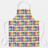 レインボークレヨンズアーティストアート先生カラーリングブック エプロン (正面)