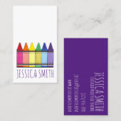 レインボークレヨンズアーティストアート先生プライド教育 名刺 (正面/裏面)