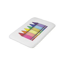 レインボークレヨンズスクール先生アートサプライプライド バスマット