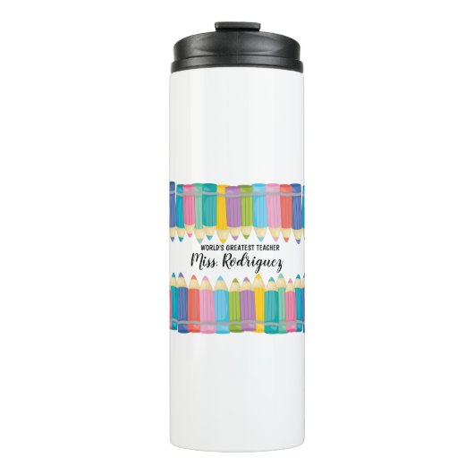 レインボークレヨンズワールド最大先生コーヒーマグ タンブラー (正面)