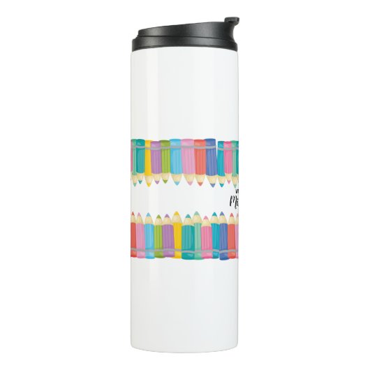 レインボークレヨンズワールド最大先生コーヒーマグ タンブラー (回転左)