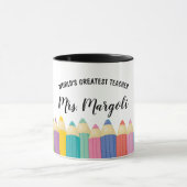 レインボークレヨンズワールド最大先生コーヒーマグ マグカップ (中央)