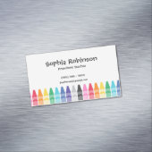 レインボークレヨンプレショールエレメンタル先生 マグネット名刺 (インサイチュ)