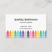 レインボークレヨンプレショールエレメンタル先生 名刺 (正面)
