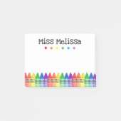 レインボークレヨンプレスクール先生付箋 ポストイット (正面)