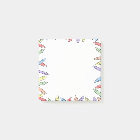 レインボークレヨンメモ帳 ポストイット (正面)