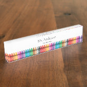 レインボークレヨン先生名グレード デスクネームプレート (側面)