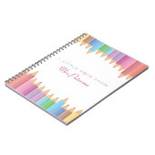 レインボークレヨン先生鑑賞かわいいカラフル ノートブック (左側)