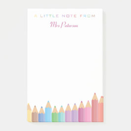 レインボークレヨン先生鑑賞かわいいカラフル ポストイット