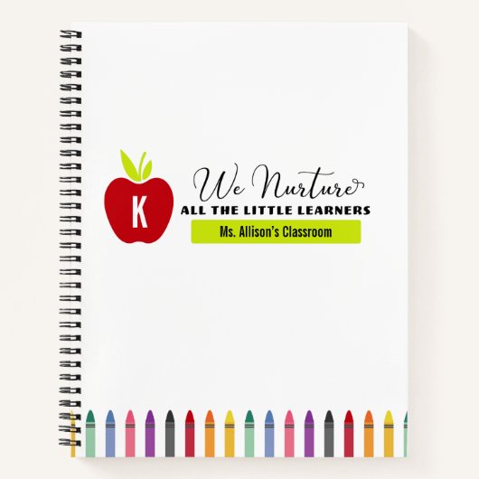 レインボークレヨン小学校を育成 ノートブック (正面)