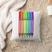 レインボークレヨン クッション (ブランケット)