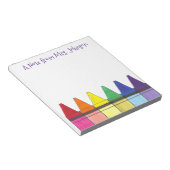 レインボークレヨンAノートFrom Art先生 ノートパッド (アングル)