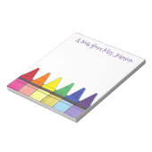 レインボークレヨンAノートFrom Art先生 ノートパッド (回転)